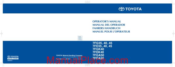 toyota forklift 7fg fgk fdk fga fda 35 50 operator manual page 1