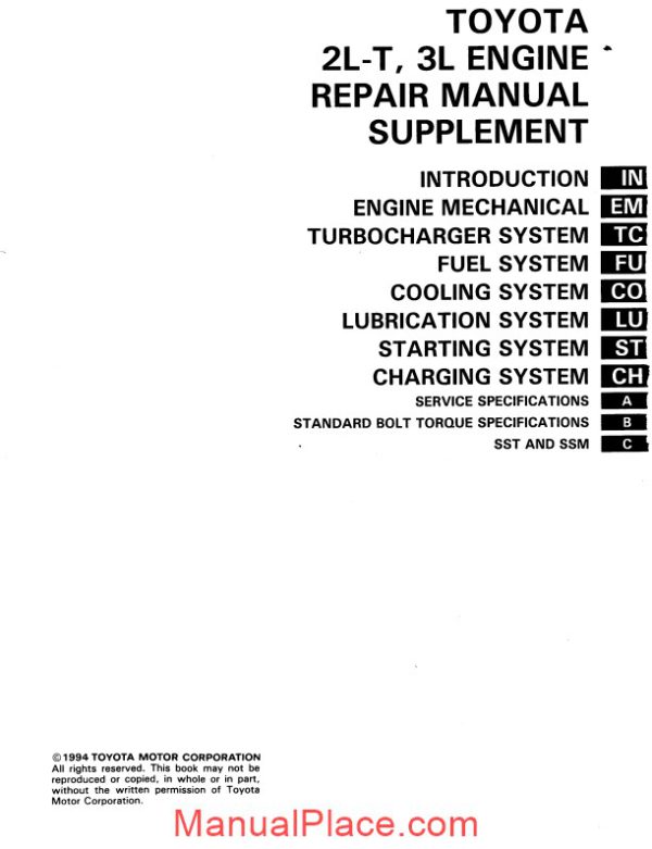 toyota hilux land cruiser 4runner engine service repair manual page 3