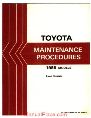 toyota land cruiser 1986 workshop manual page 1