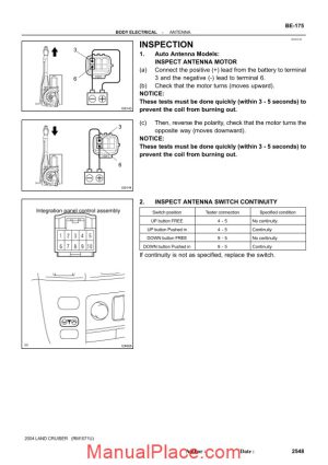 toyota land cruiser 1998 2007 body electrical service repair manual page 1