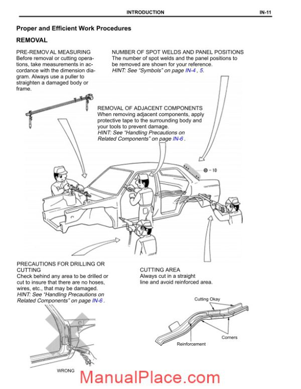 toyota land cruiser 1998 2007 body repair manual page 4