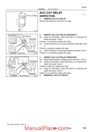 toyota land cruiser 1998 2007 starting repair manual page 1