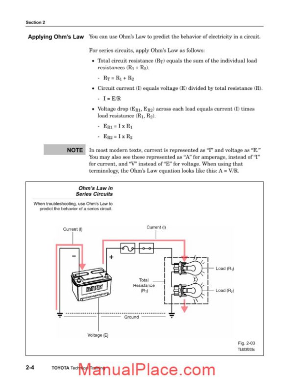 toyota series electrical 623 training course electrical circuits page 4