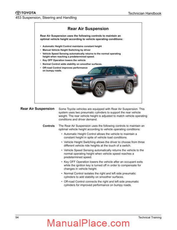 toyota suspension steering and handing technician handbook page 4