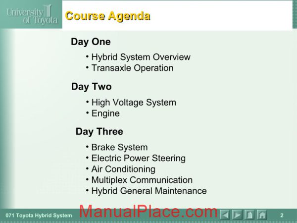 toyota training hybrid system presentation page 2