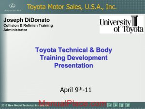 toyota training new vehicle technology page 1