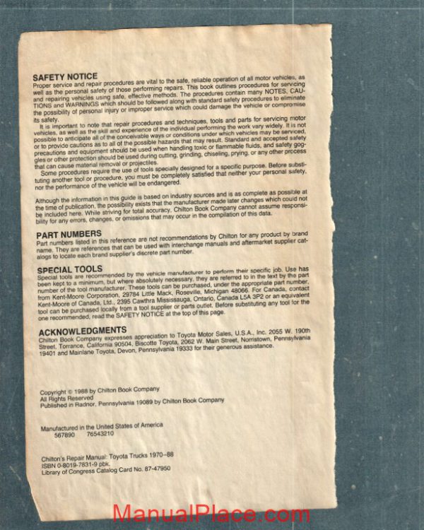 toyota truck repair 1970 88 page 4