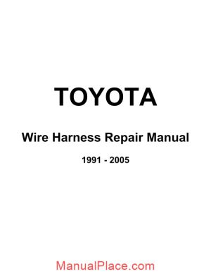 toyota wire harness repair manual page 1