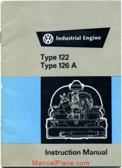 volkswagen type 122 126a industrial engine instruction manual page 1