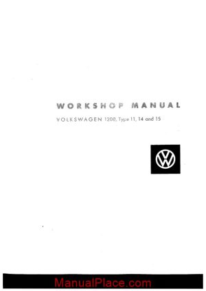 volkswagen workshop manual 1200 type 11 14 15 part 1 of 14 page 1