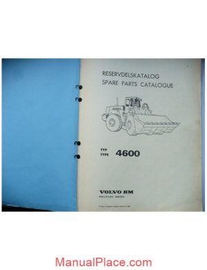 volvo bm 4600 spare parts catalogue page 1