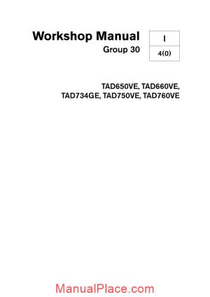 volvo engine workshop manual group 30 tad650ve tad760ve page 1