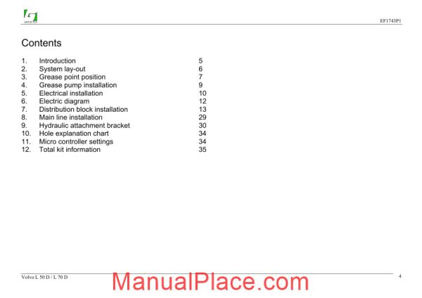 volvo l50d l70d wheel loaders shop manual page 4