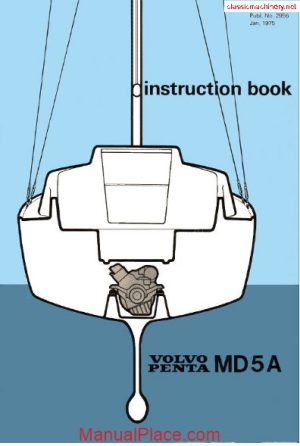 volvo penta md5a instruction book page 1