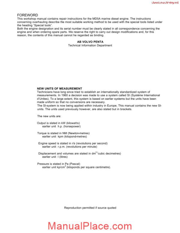 volvo penta md5a workshop manual page 2