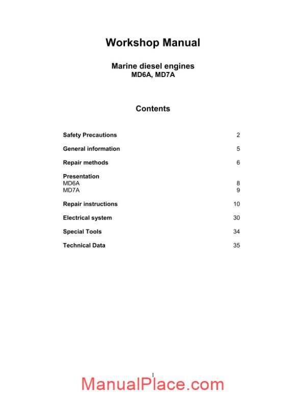 volvo penta md6a md7a workshop manual page 2