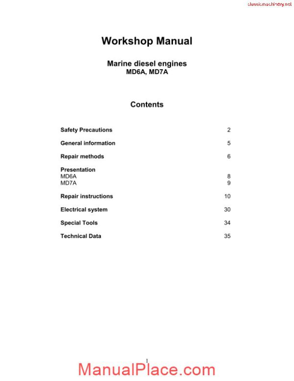 volvo penta md6amd7a workshop manual page 2