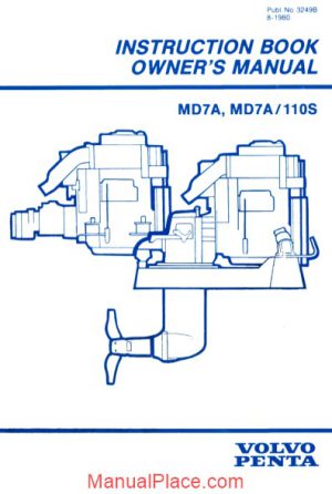 volvo penta md7a instructions book page 1