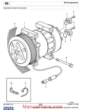 volvo penta tad1250ve spare parts manual page 1