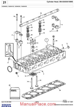 volvo penta tad952ve spare parts manual page 1