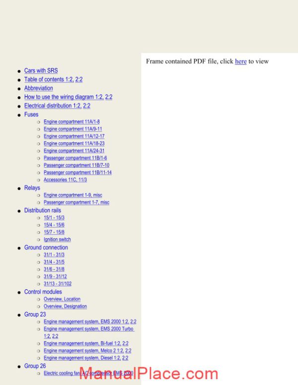 volvo s40 v40 2004 wiring diagram page 1