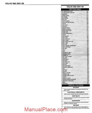 volvo s60 2001 2009 parts manuals page 1