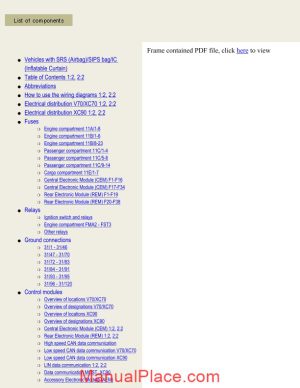 volvo v70 v70r xc70 xc90 2005 wiring diagram page 1