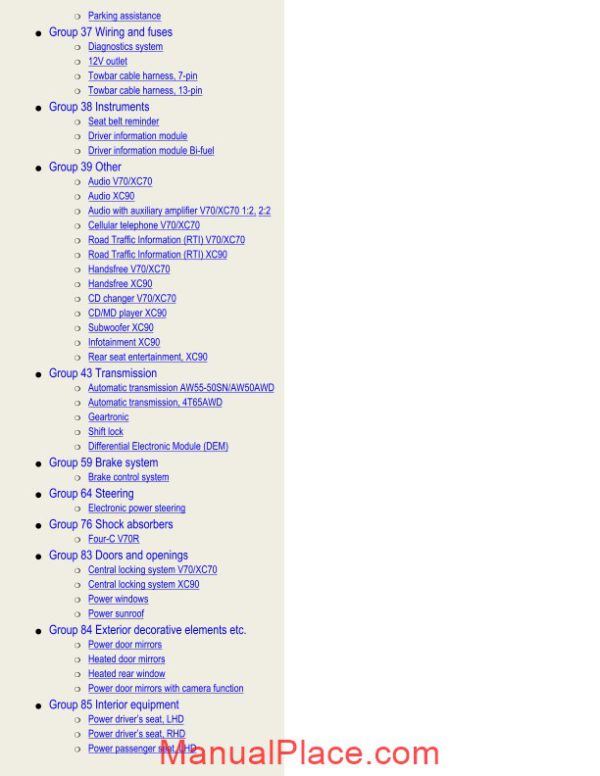 volvo v70 v70r xc70 xc90 2005 wiring diagram page 3