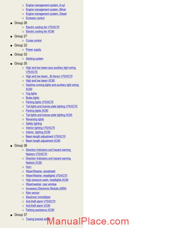 volvo v70 xc70 xc90 2003 wiring diagram page 2