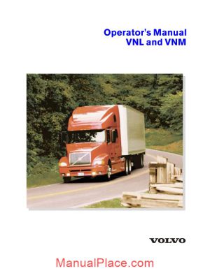 volvo vnl vnm operators manual page 1