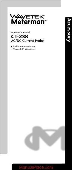 wavetek meterman ac dc current probe operators manual page 1