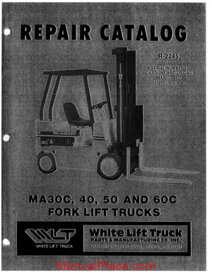 white fork lift ma30c 60c fork lift trucks parts catalog page 1