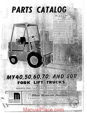 white fork lift my40 80b fork lift trucks parts catalog page 1