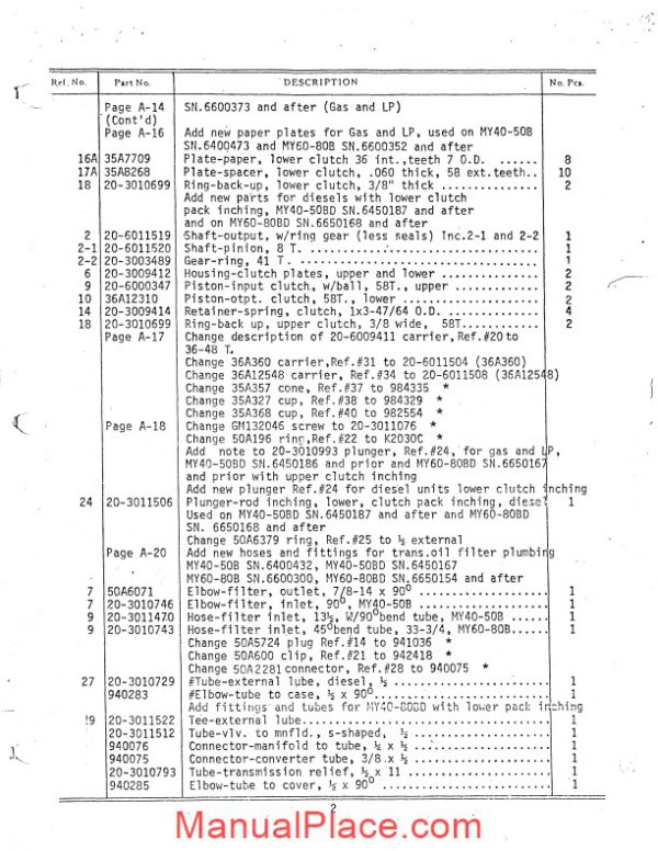 white fork lift my40 80b fork lift trucks parts catalog page 3