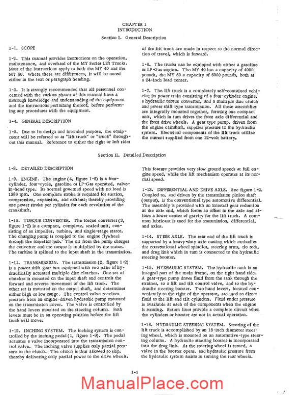 white fork lift my60 parts operation maintenance manual s 407 page 4