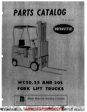 white fork lift wc20 25 30s fork lift trucks parts catalog page 1