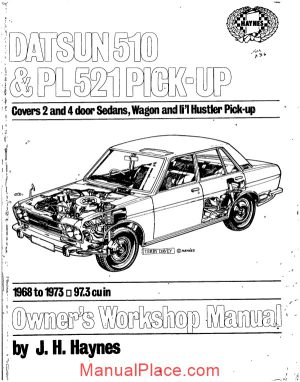 workshop manual datsun 510 pl521 pick up 1968 73 page 1
