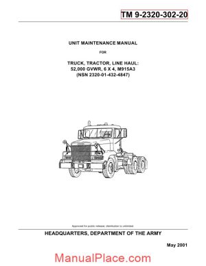 workshop manual freightliner m915a3 page 1