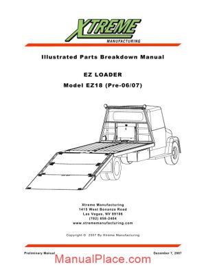 xtreme ez loader ez18 pre 06 07 parts manual page 1