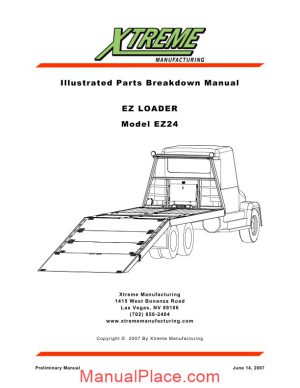 xtreme ez loader ez24 parts manual page 1