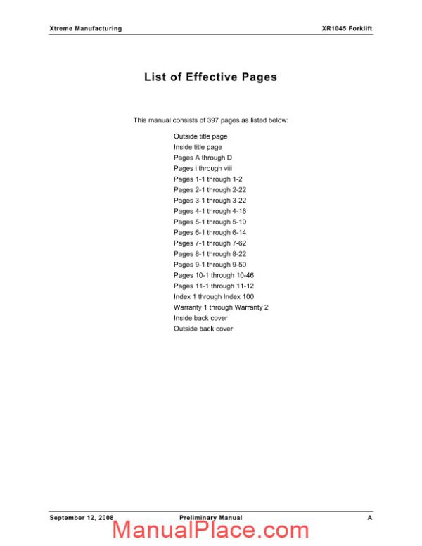 xtreme forward reach forklift xr1045 tier iii parts manual page 2