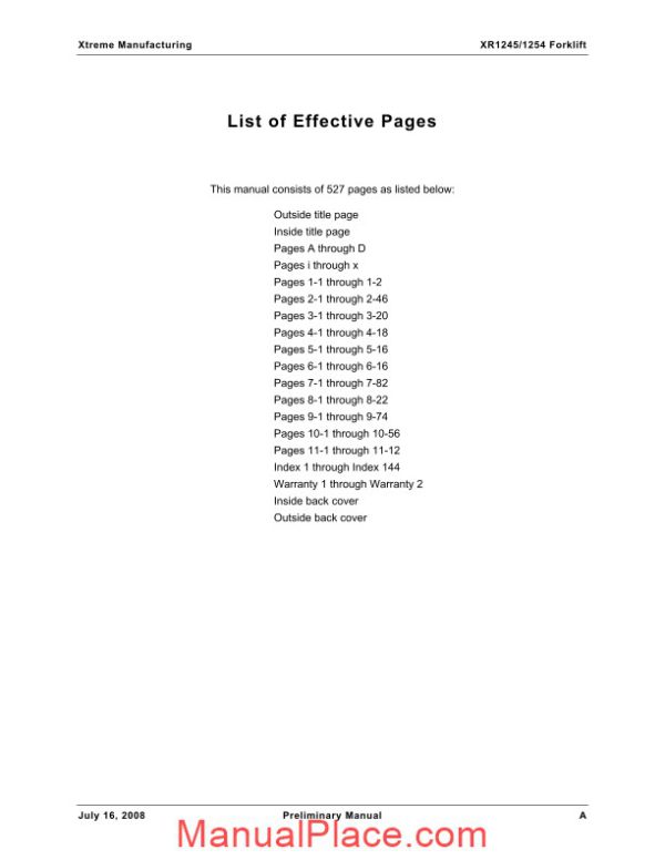 xtreme forward reach forklift xr1145 1154 tier iii parts manual page 2