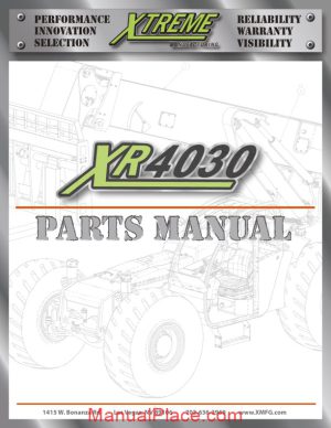 xtreme forward reach forklift xr4030 parts manual page 1