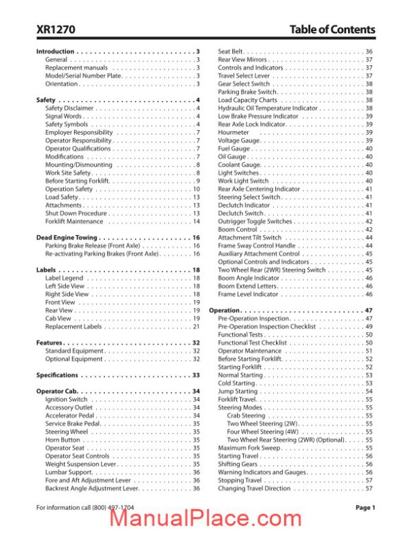 xtreme xr1270 operation safety manual page 3