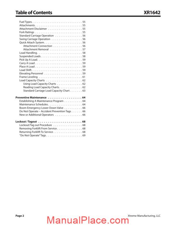 xtreme xr1642 operation safety manual page 4