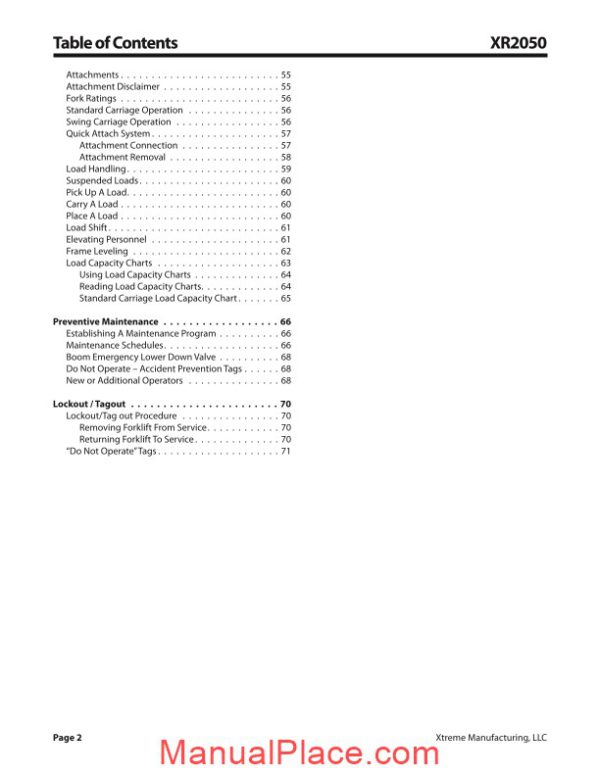 xtreme xr2050 operation safety manual page 4