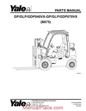 yale b875 parts manual page 1