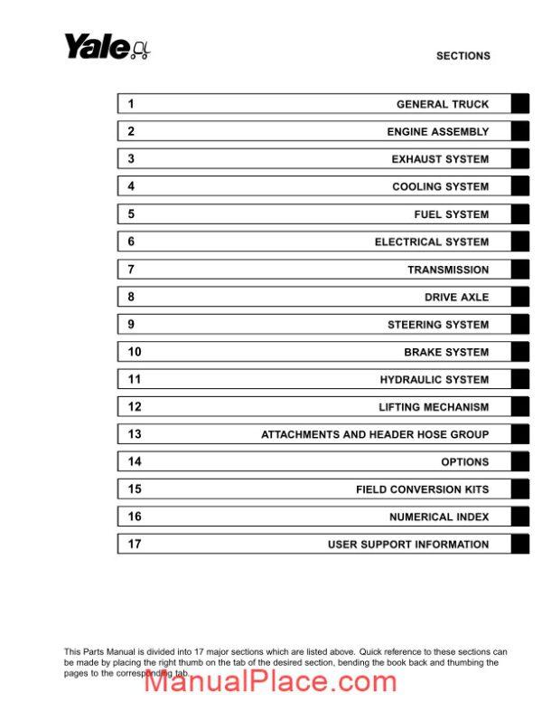 yale b875 parts manual page 3