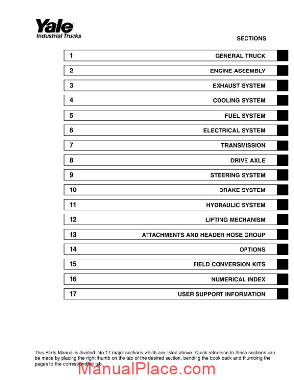 yale model gdp 030 af gdp 040 af b810 parts manual page 3