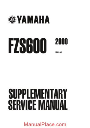 yamaha fazer fzs600 2000 supplementary service manual page 1